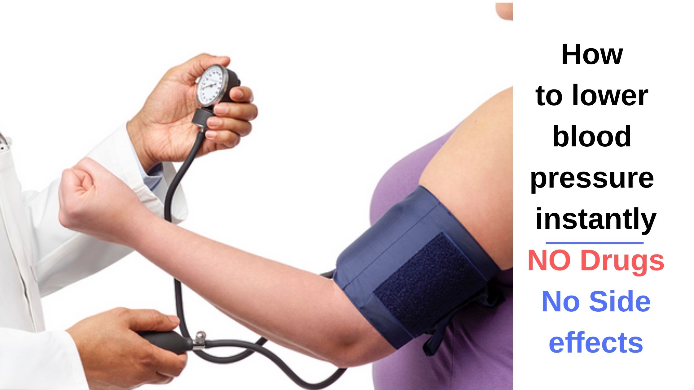lower blood pressure quickly before test